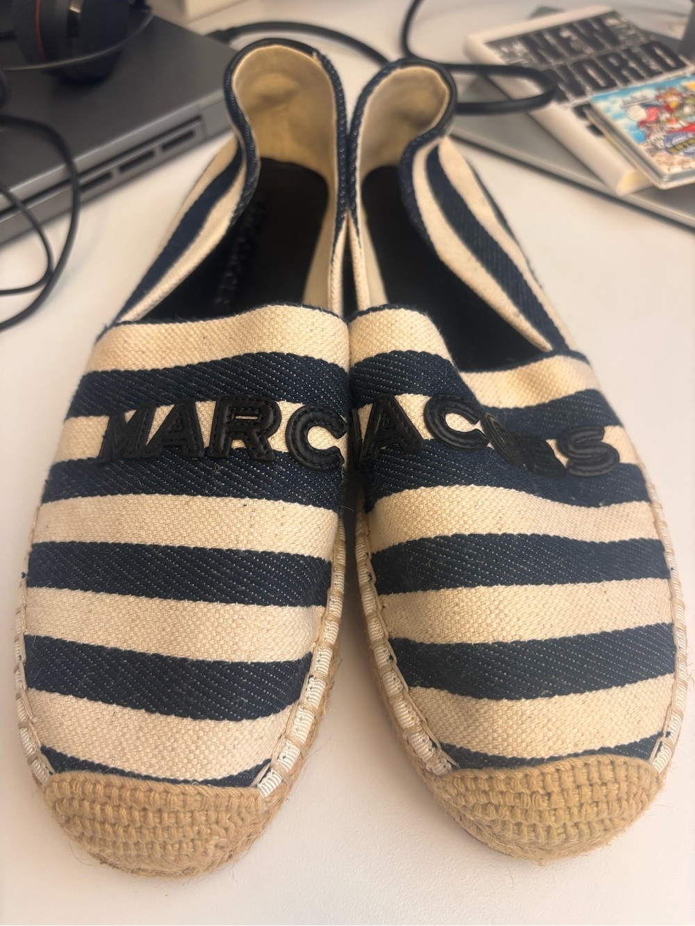 New Marc Jacobs The Striped Canvas Espadrilles in size 9 (39) - Picture 6 of 9